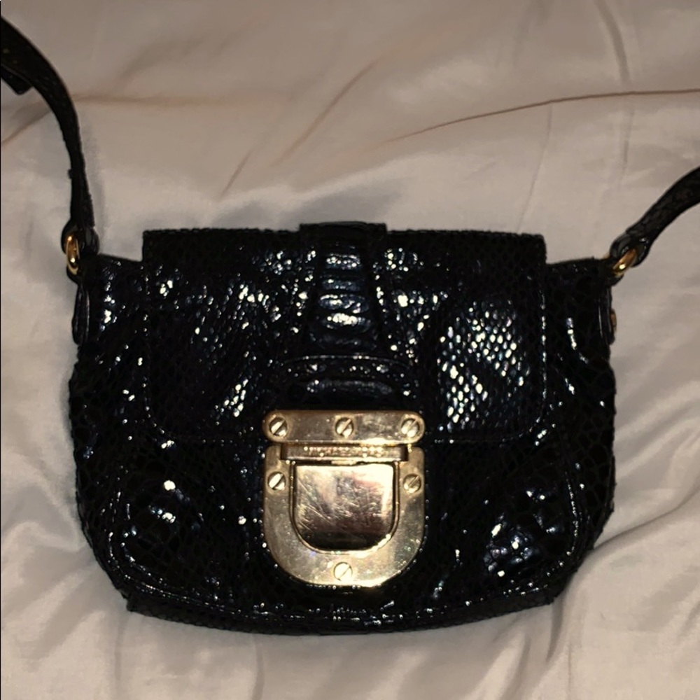 Black Micheal Kors Snakeskin Crossbody